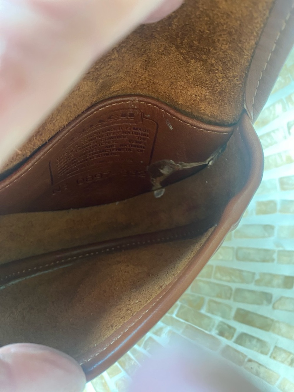 Rare Vintage COACH Leather Saddle Tan Mini Crossbody Belt bag 0897-332 - Picture 6 of 6